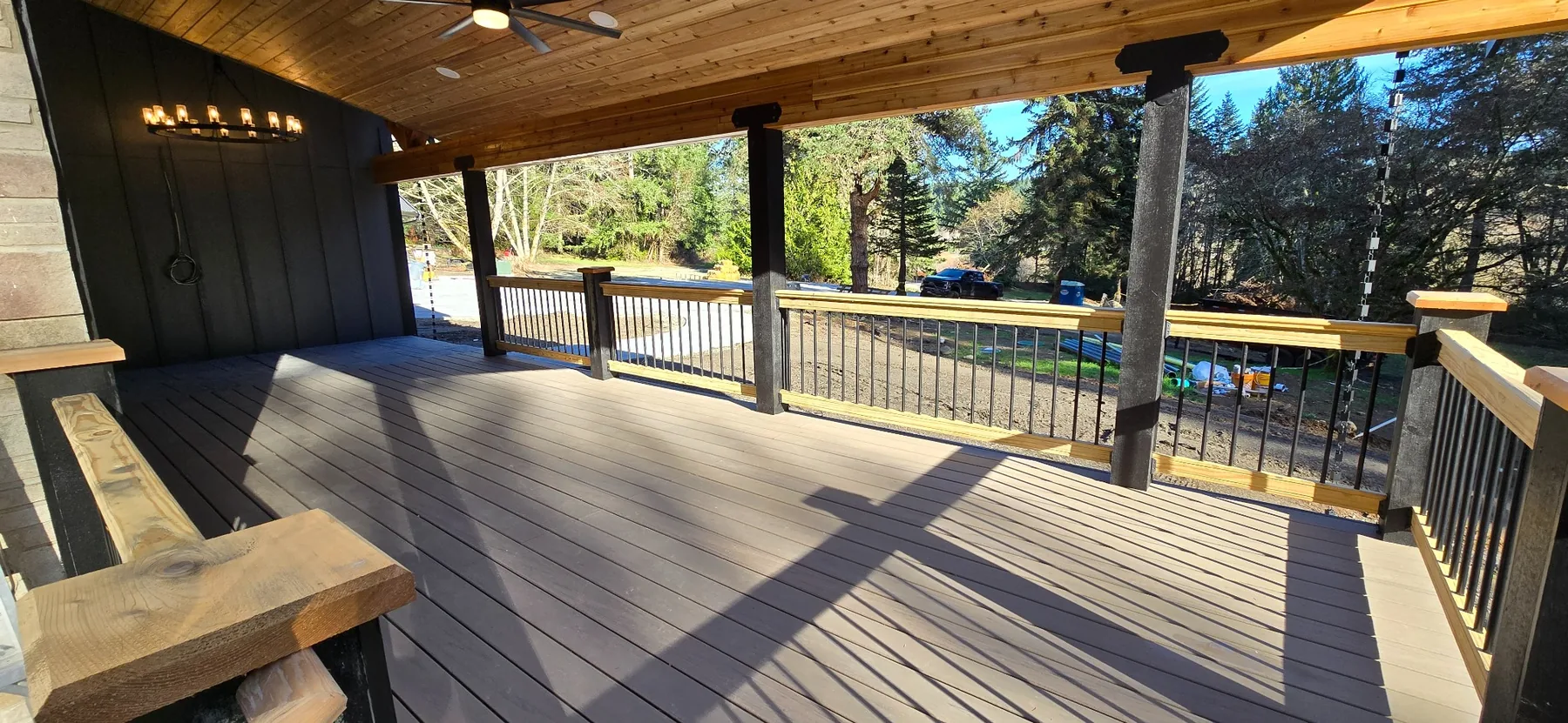 Covered outdoor living and deck project