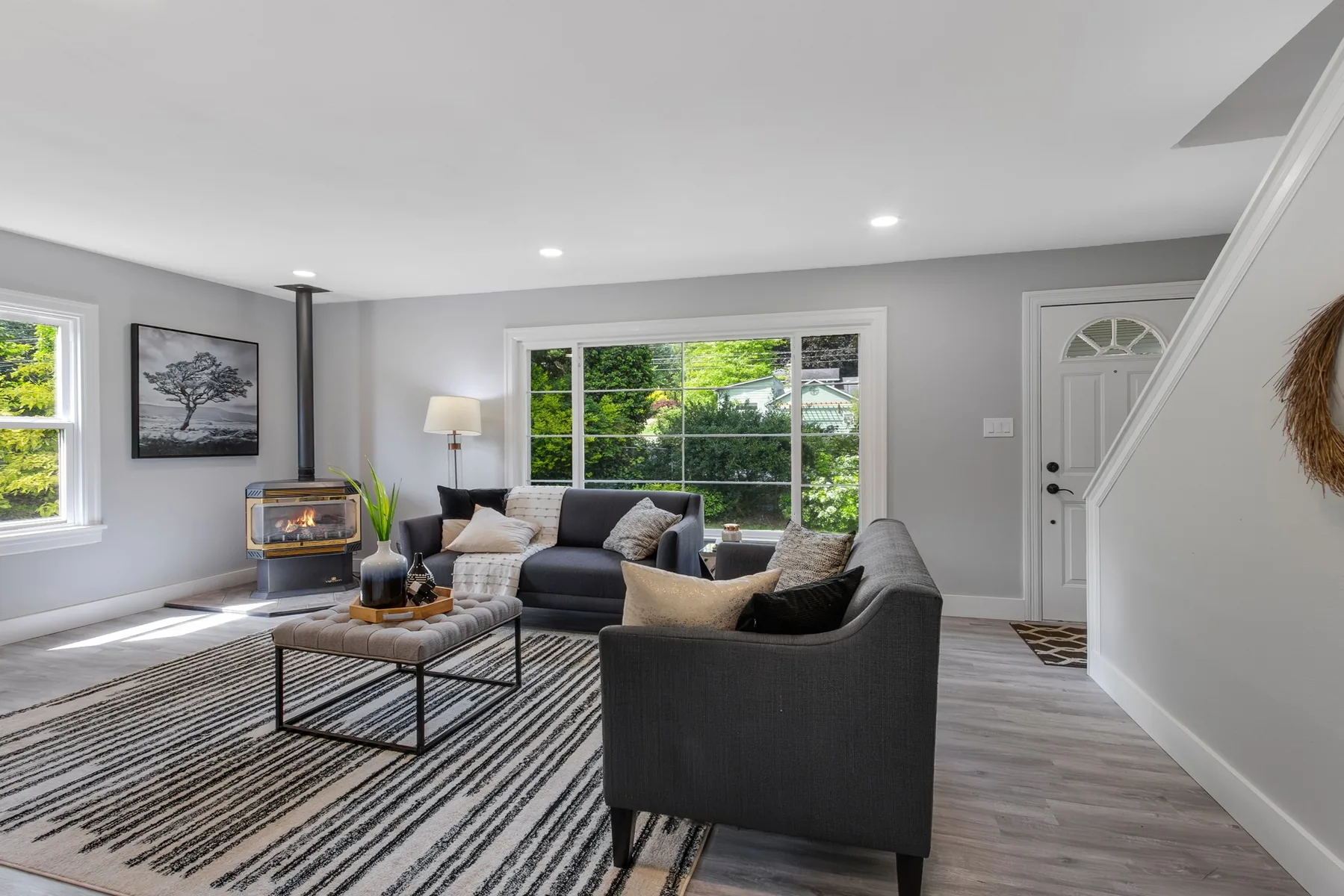 Completed living room remodel